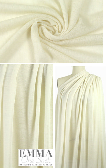 Japanese featherweight wool sweater knit - ivory