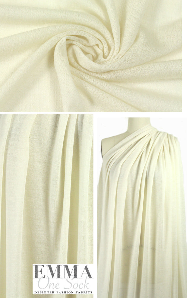 Japanese featherweight wool sweater knit - ivory 1.5 yds
