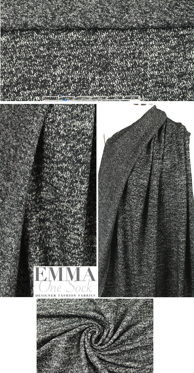 Ni1i L0tan black/white wool tweed sweater knit