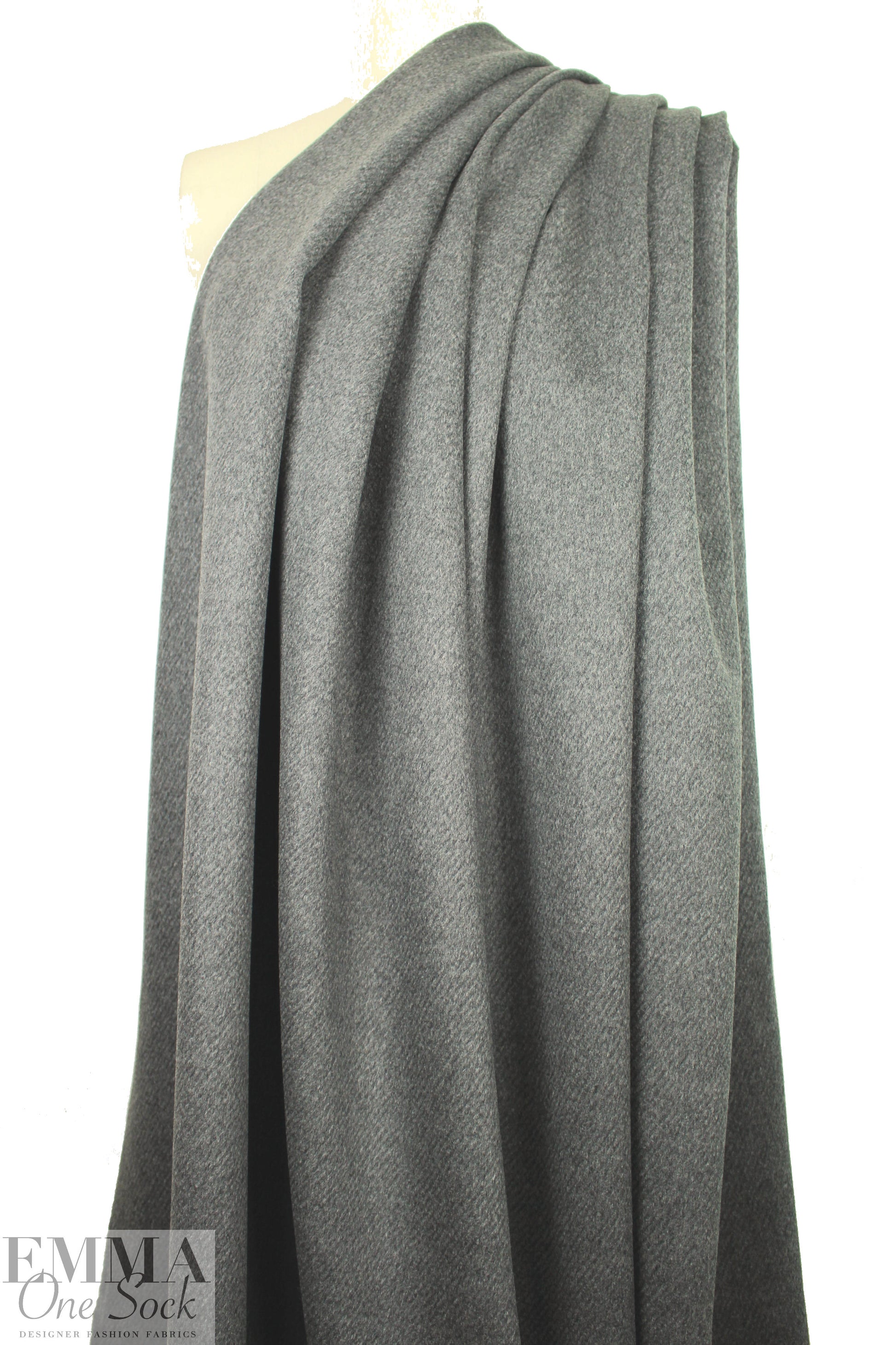Italian wool/alpaca woven - charcoal 1 yard