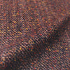 French wool blend woven tweed - raisin/bittersweet/metallic gold .5 yds