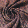 French wool blend woven tweed - raisin/bittersweet/metallic gold .5 yds