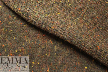 Italian textured wool fleece - brunette tweed