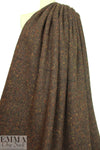Italian textured wool fleece - brunette tweed