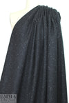 Italian black tweed all wool coating 1.625 yd