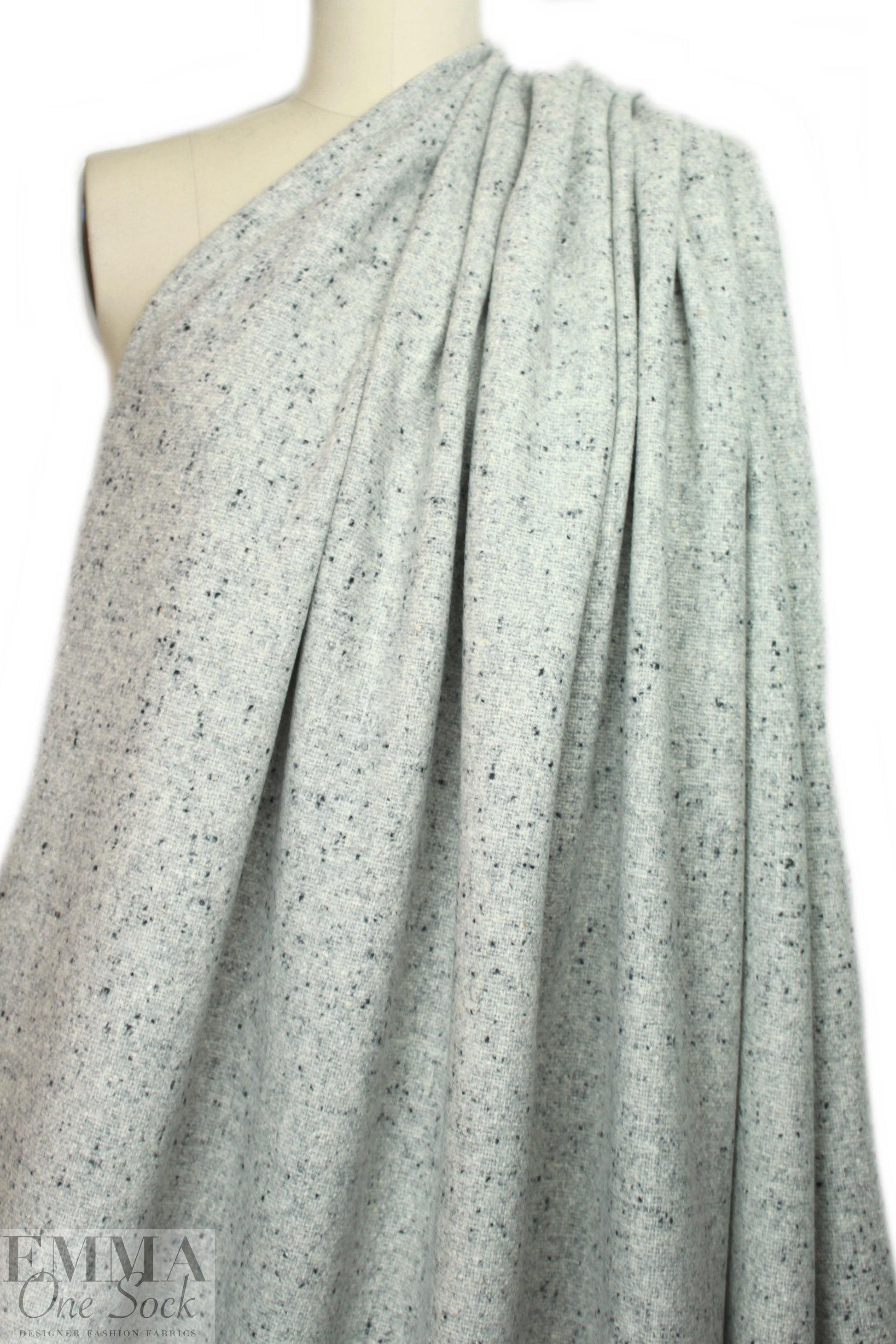 Italian light gray tweed all wool coating 2.625 yd