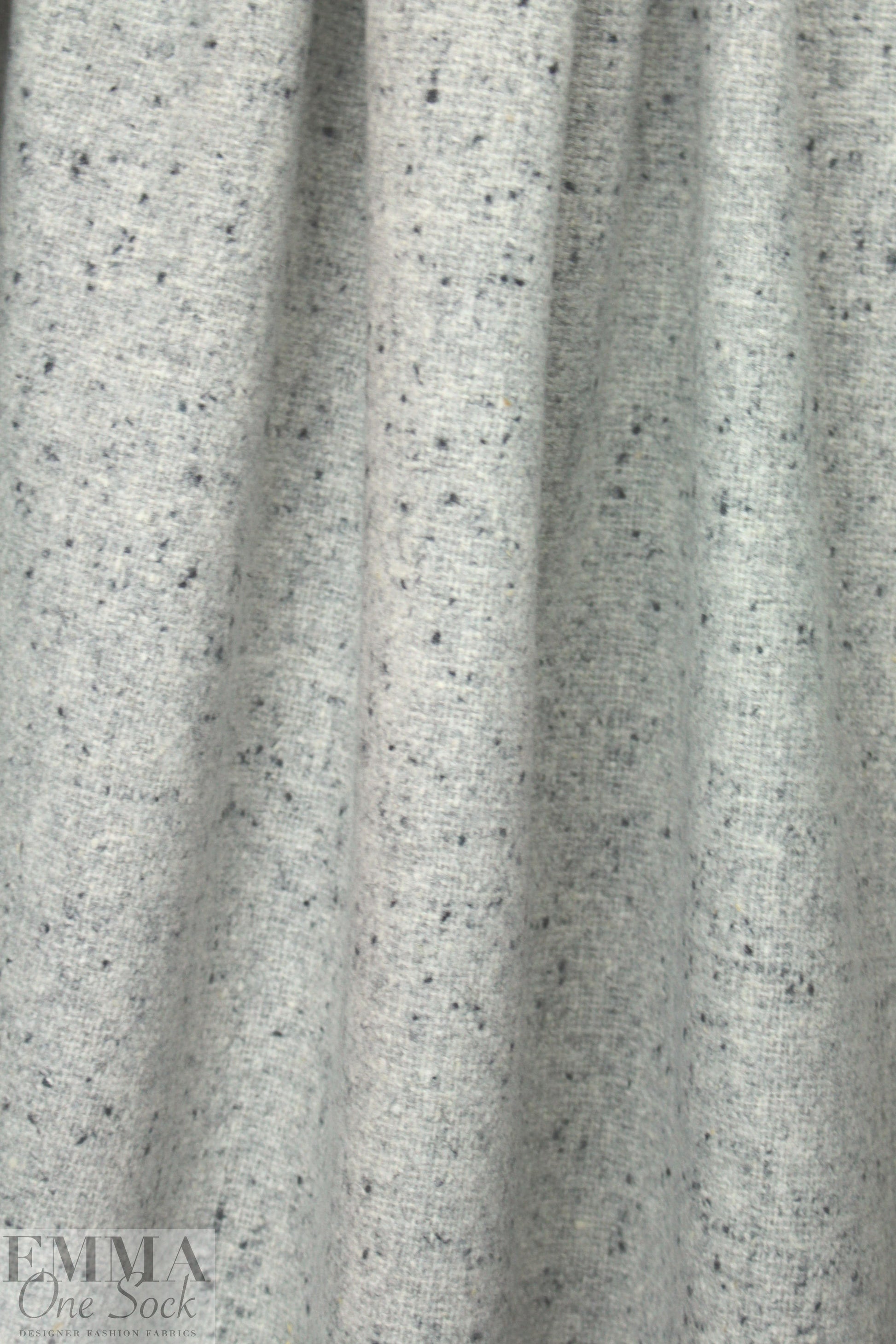 Italian light gray tweed all wool coating 1.125 yds