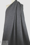 Italian wool tweed soft woven - charcoal/fog 2 yd