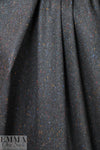Italian off black speckled tweed wool suiting
