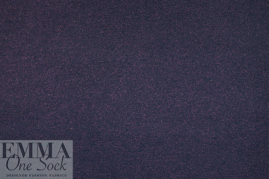 Italian wool doubleknit tweed - midnight/rouge