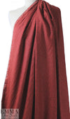 Italian woven selvage silk/wool tweed - paprika