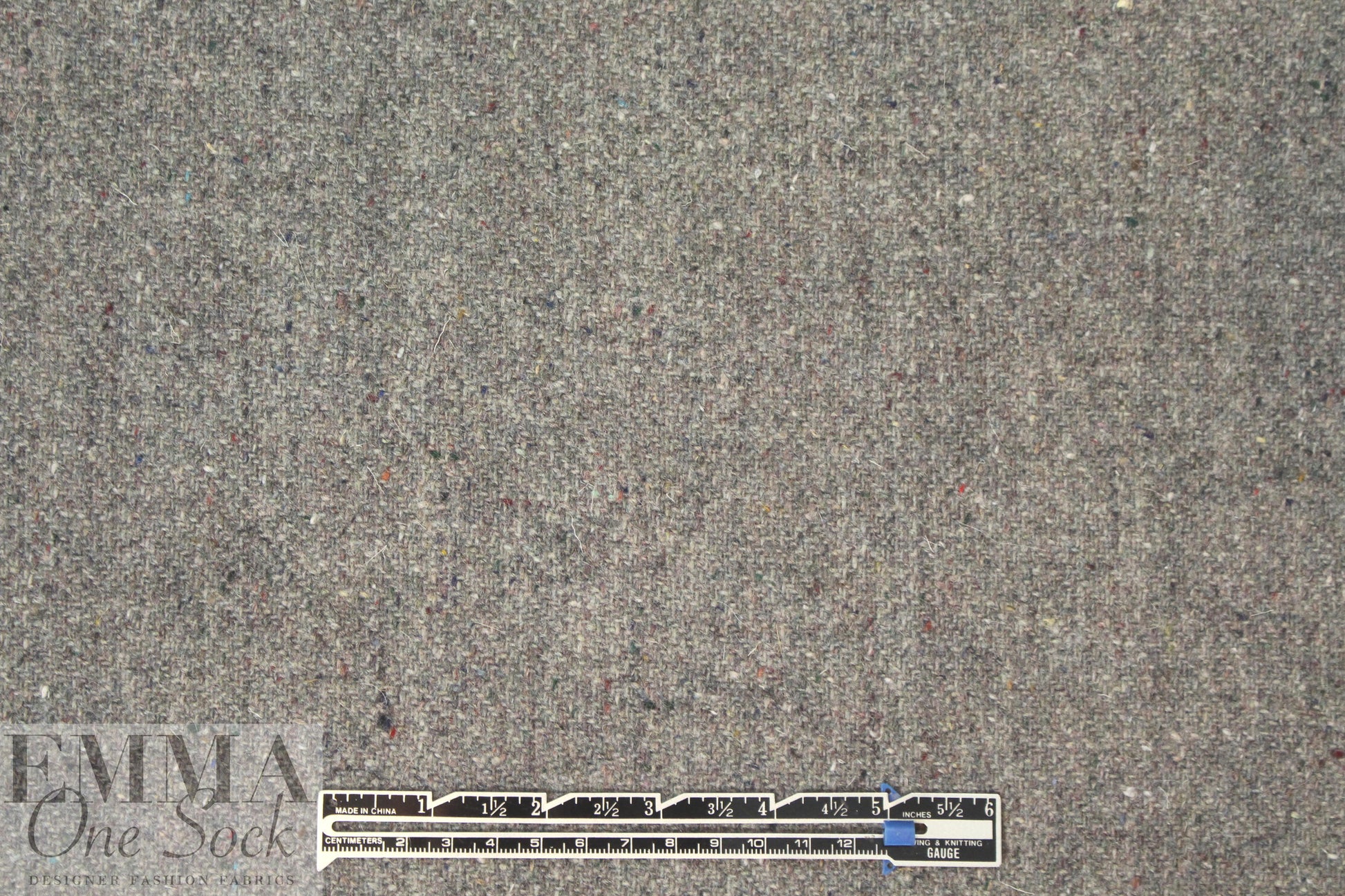 Italian warm gray tweed all wool suiting/coating