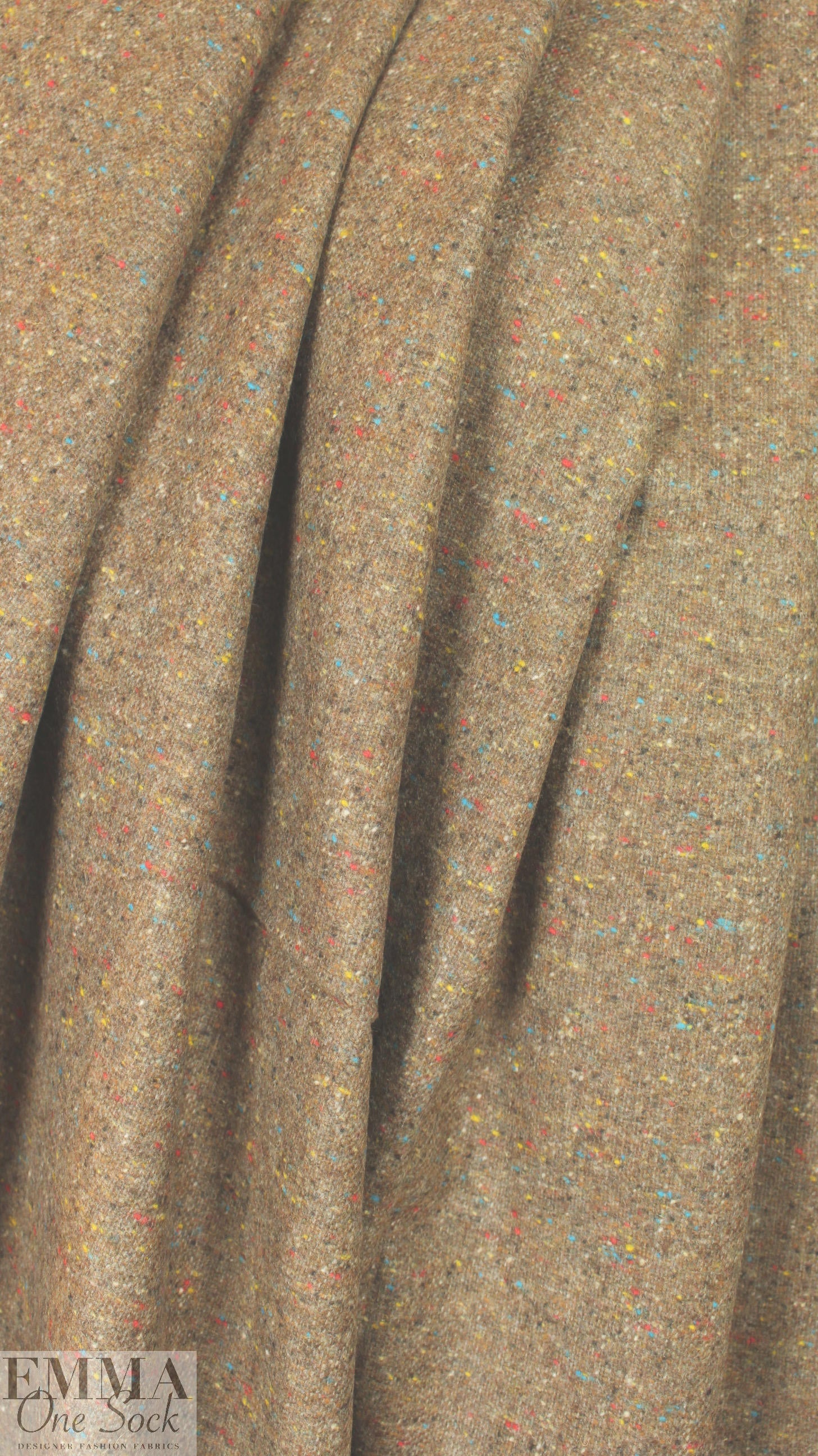 Italian driftwood speckled tweed wool suiting