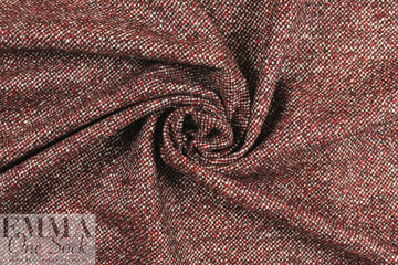 Italian valentino/burgundy tweed wool suiting