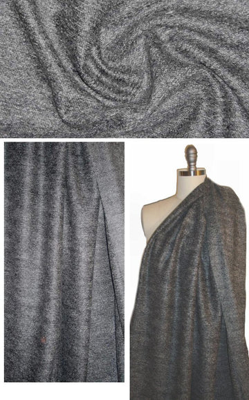 Italian all wool tweed stable doubleknit - grays