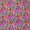 Italian 'pansy garden' printed wool twill weave  .5 yds