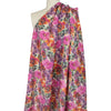 Italian 'pansy garden' printed wool twill weave  .5 yds