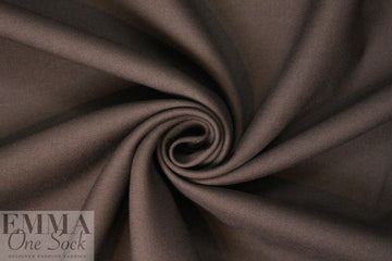 famous designer virgin wool doublecloth twill - brunette