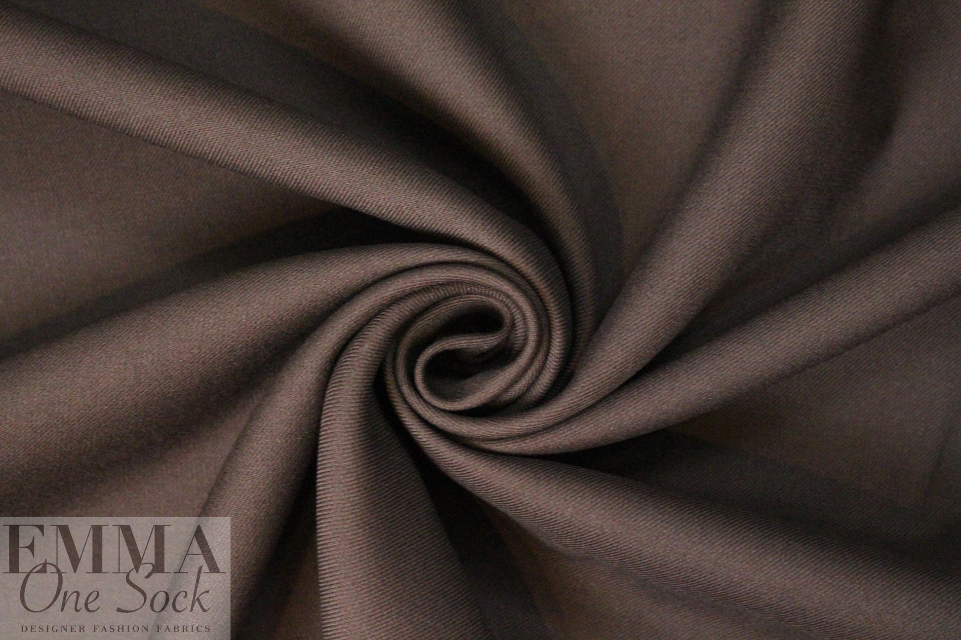 famous designer virgin wool doublecloth twill - brunette 1.5 yds