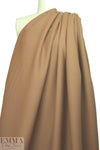 famous designer virgin wool doublecloth twill - cafe au lait