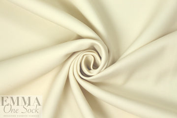famous designer virgin wool doublecloth twill - vanilla 1.75 yd
