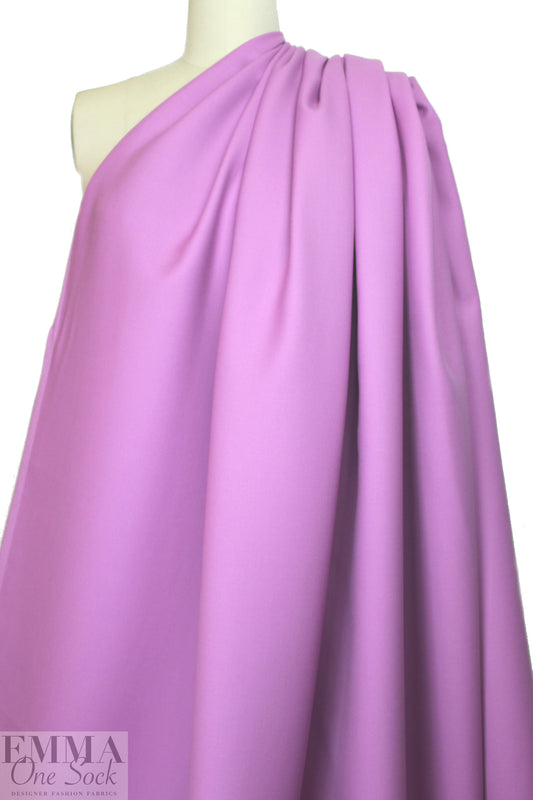 famous designer virgin wool doublecloth twill - orchid 2 yd