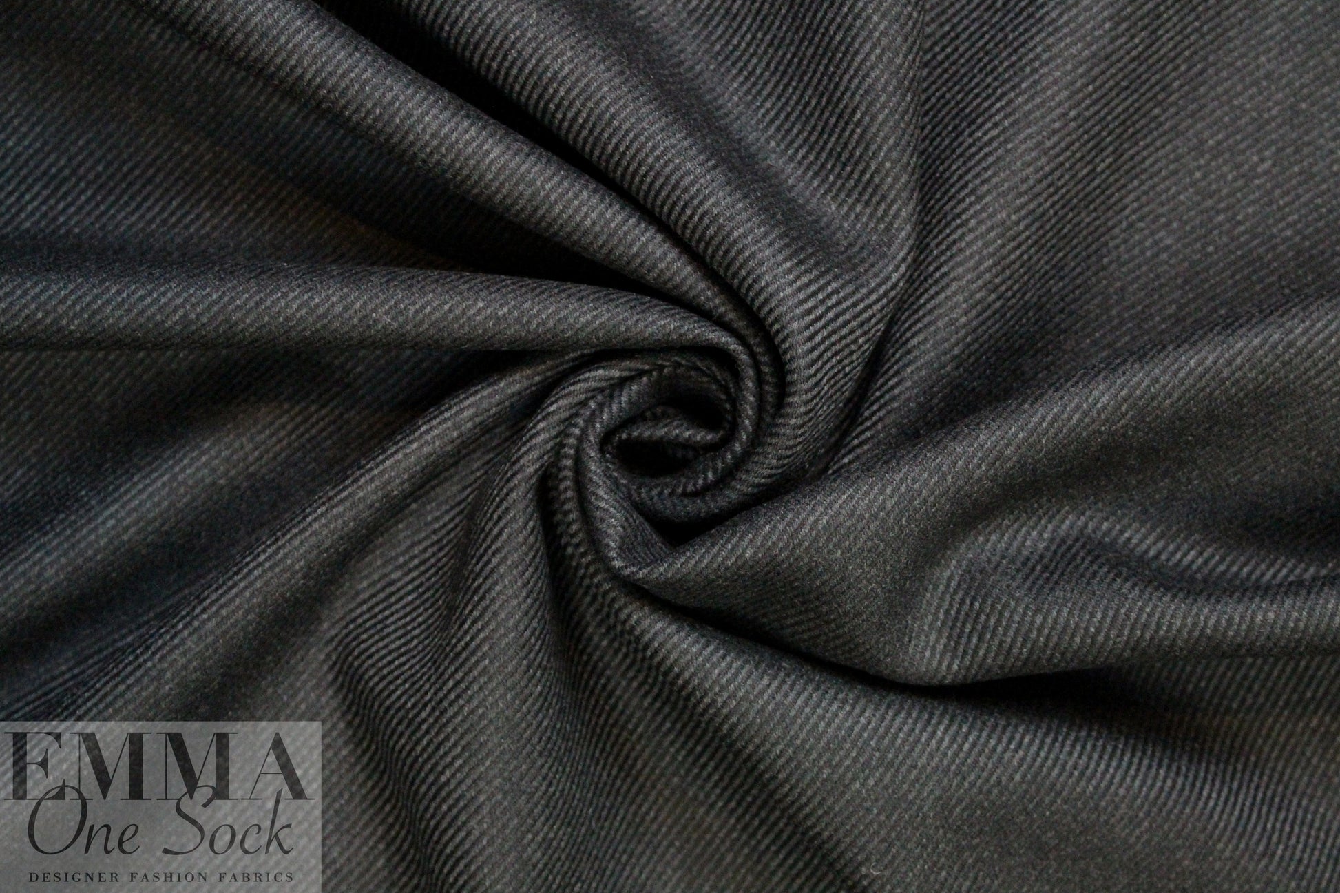 famous designer Tayl0r & Lodge wool twill - off black