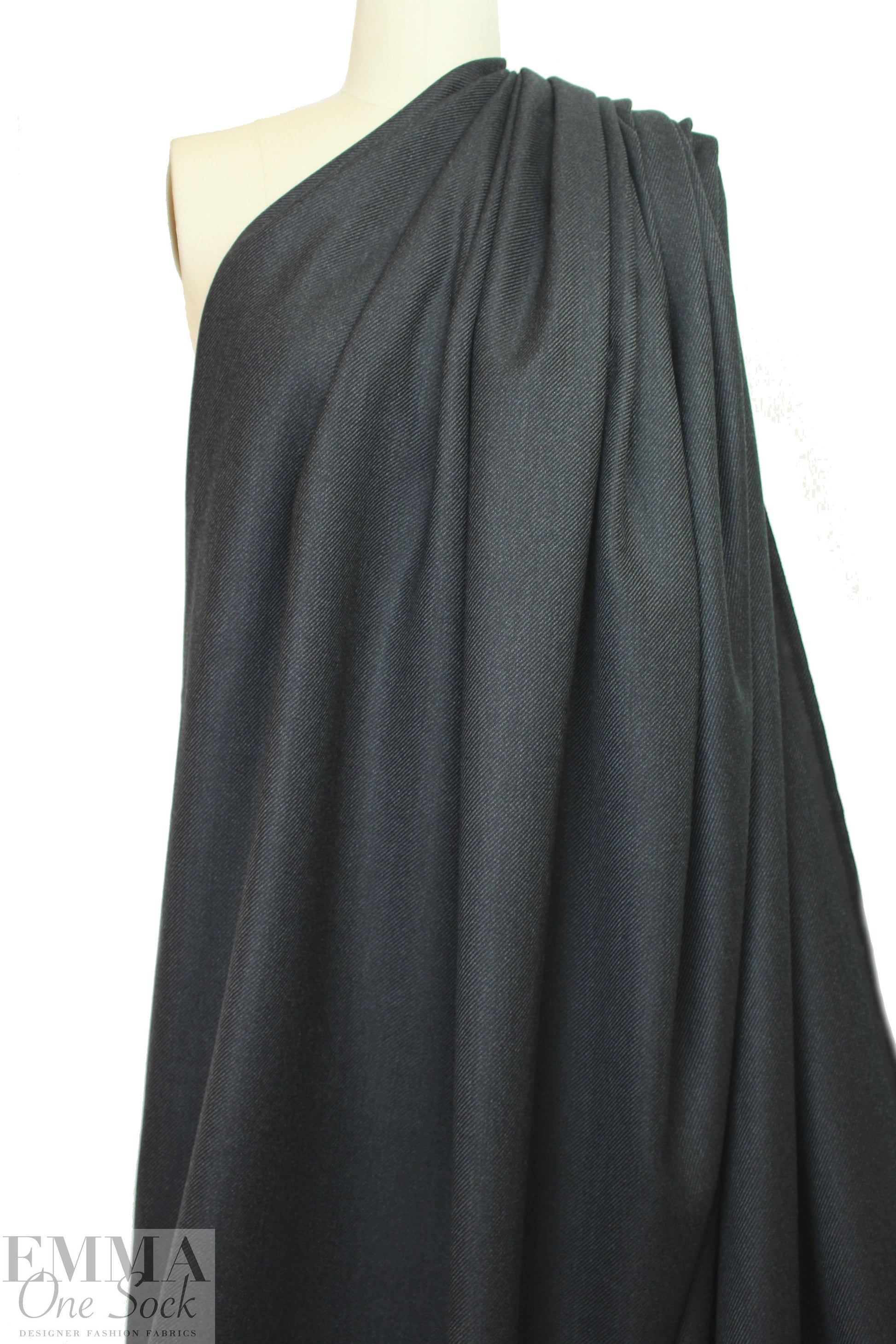 famous designer Tayl0r & Lodge wool twill - off black 1.875 yd