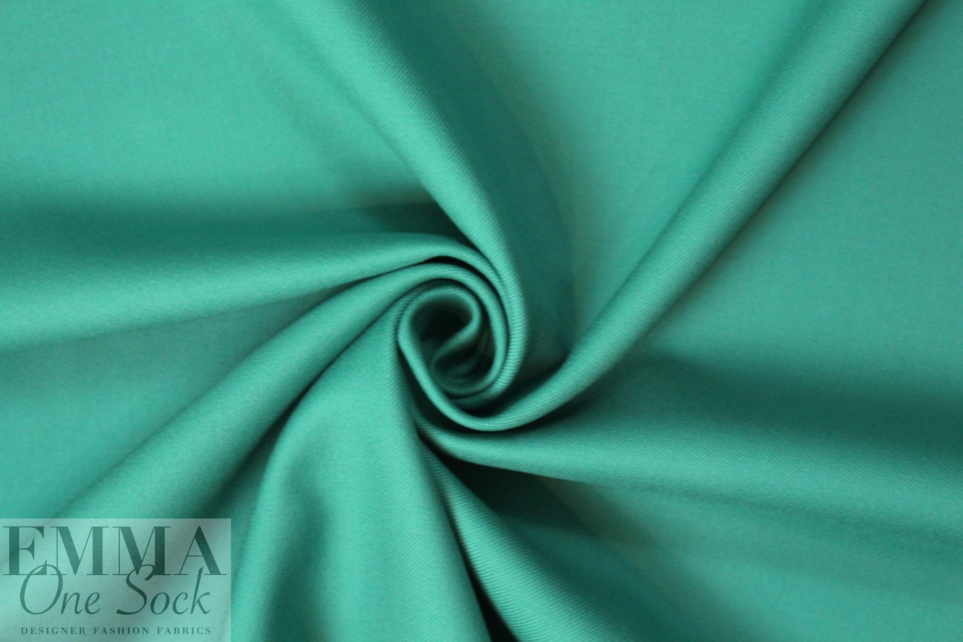 famous designer virgin wool doublecloth twill - spearmint 1.75 yd