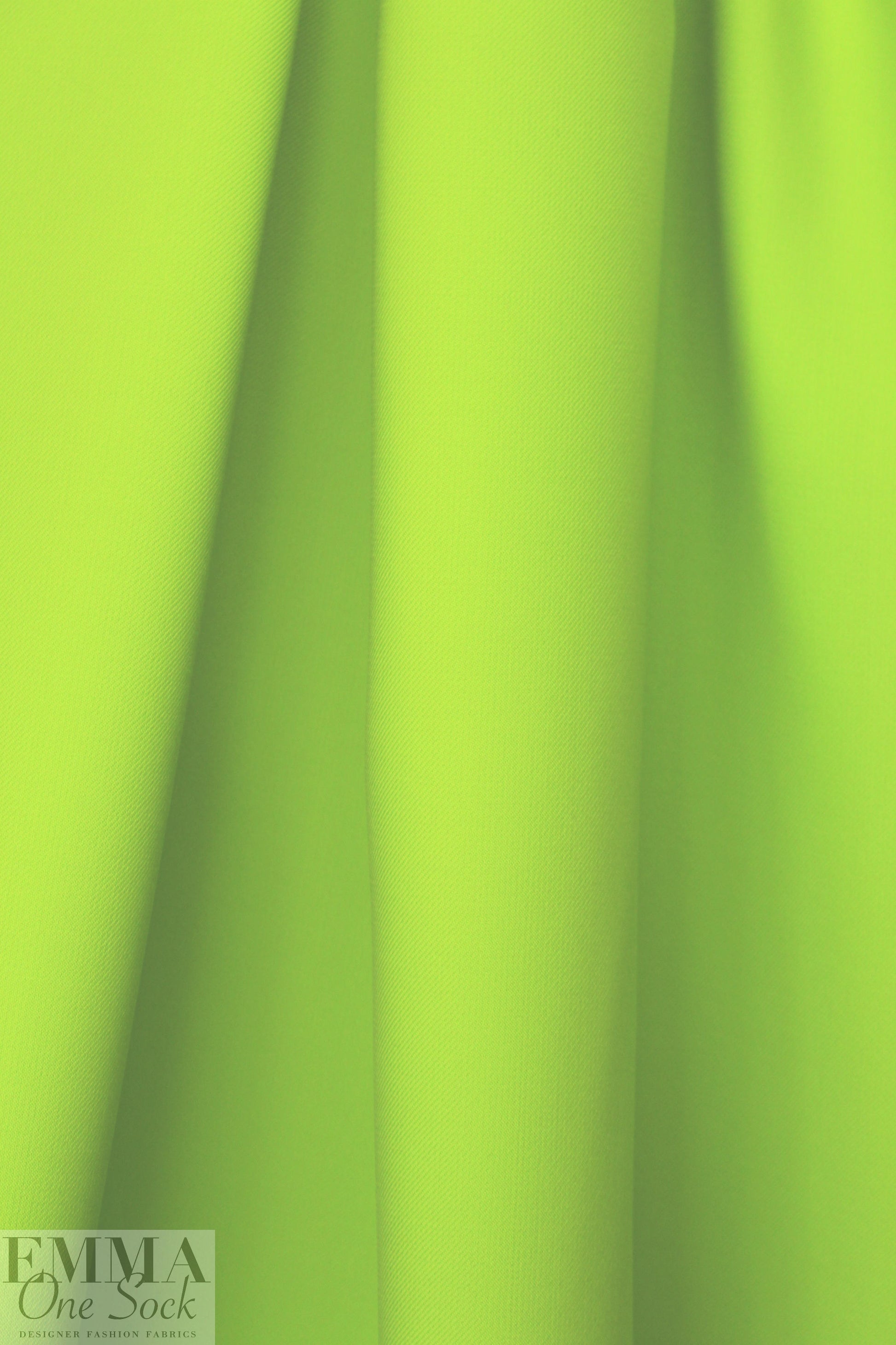 famous designer virgin wool doublecloth twill - spring green