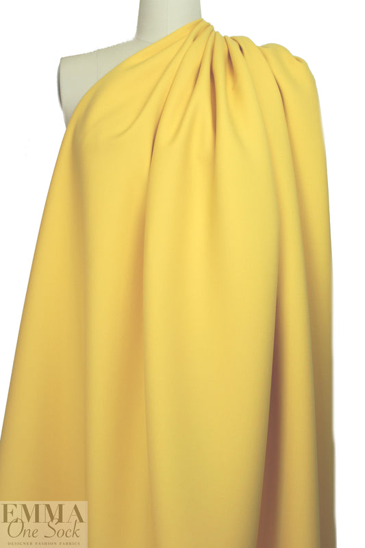famous designer virgin wool doublecloth twill - sunshine 1.75 yd