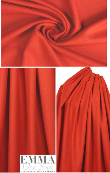 Italian wool/cashmere twill coating - bittersweet 1.5 yds