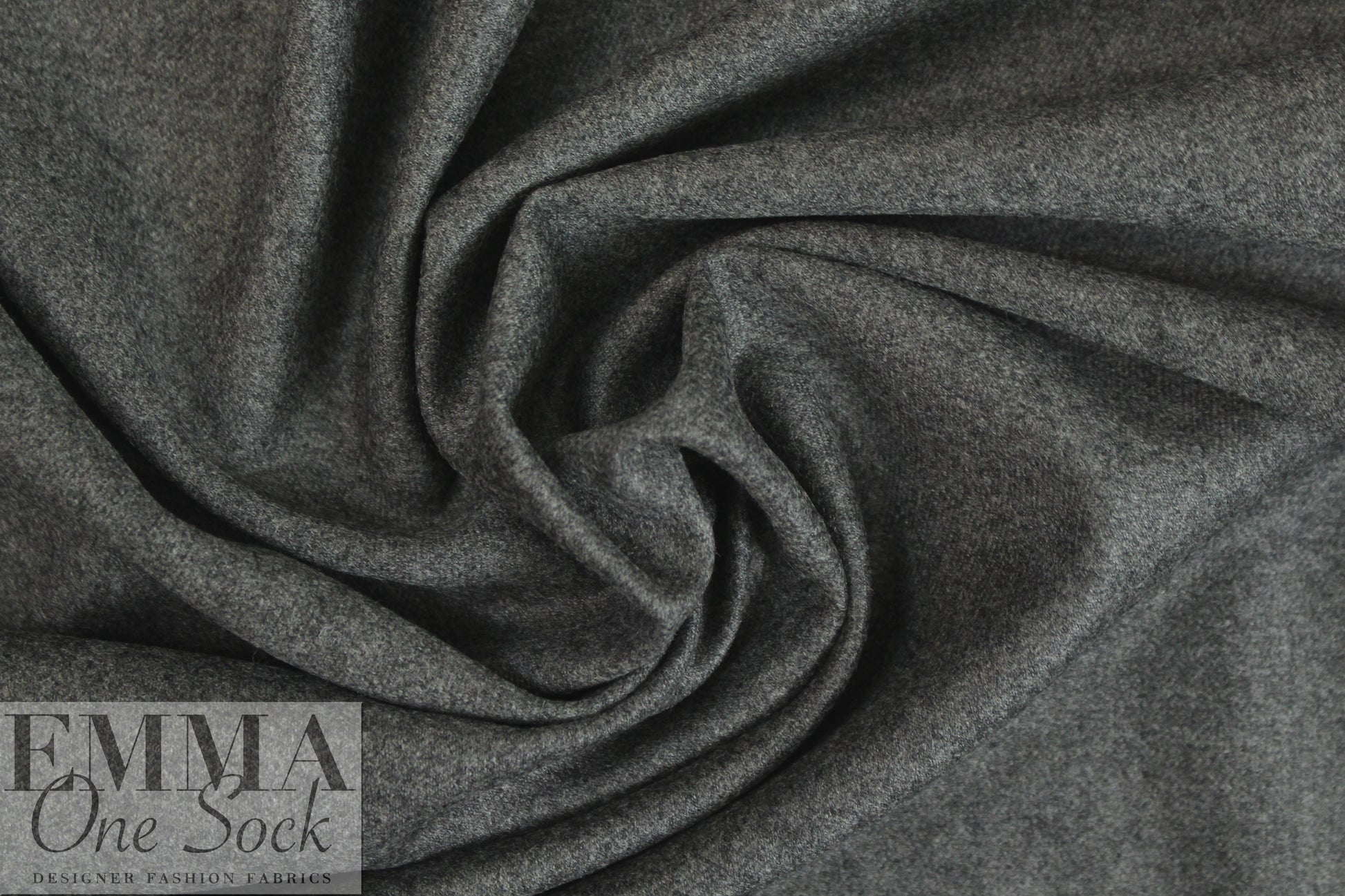 Italian wool/cashmere twill suiting - charcoal heather 1.375 yds