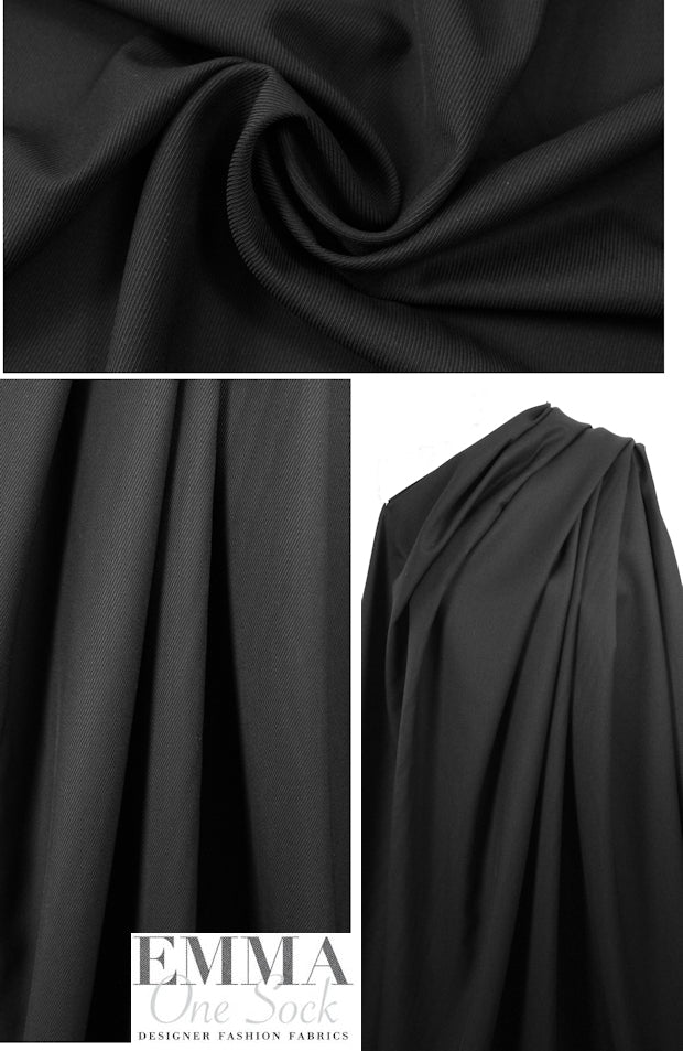 The0ry Italian wool twill - black .875 yds