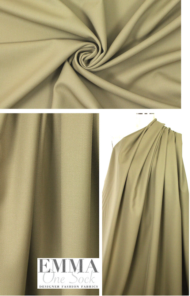 The0ry Italian wool twill - desert khaki 2.5 yd