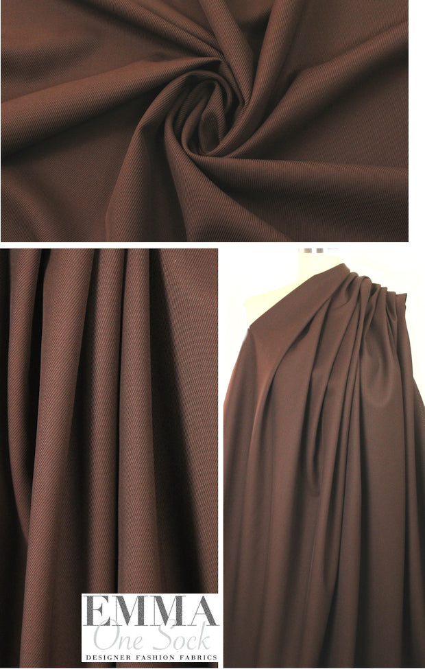 The0ry Italian wool twill - reddish brown 1.125 yds