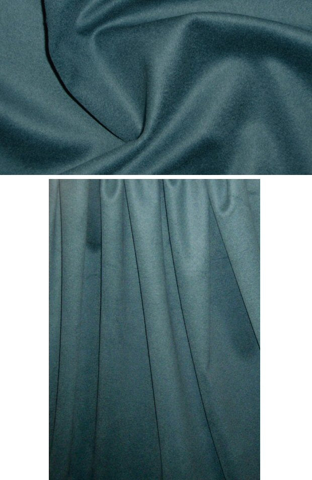 Italian virgin wool/cashmere woven - darker teal