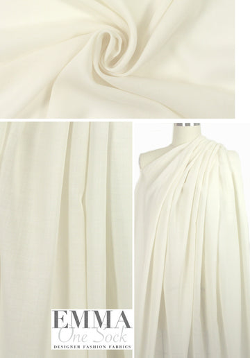 The0ry semi-sheer wool voile - ivory 1.75 yds