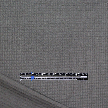 Italian tufted waffle stretch wool fleece - neutral gray .75 yds