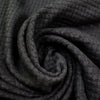 Italian tufted waffle stretch wool fleece - black .875 yds