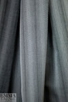 famous designer virgin wool wavy stripe - black/silver