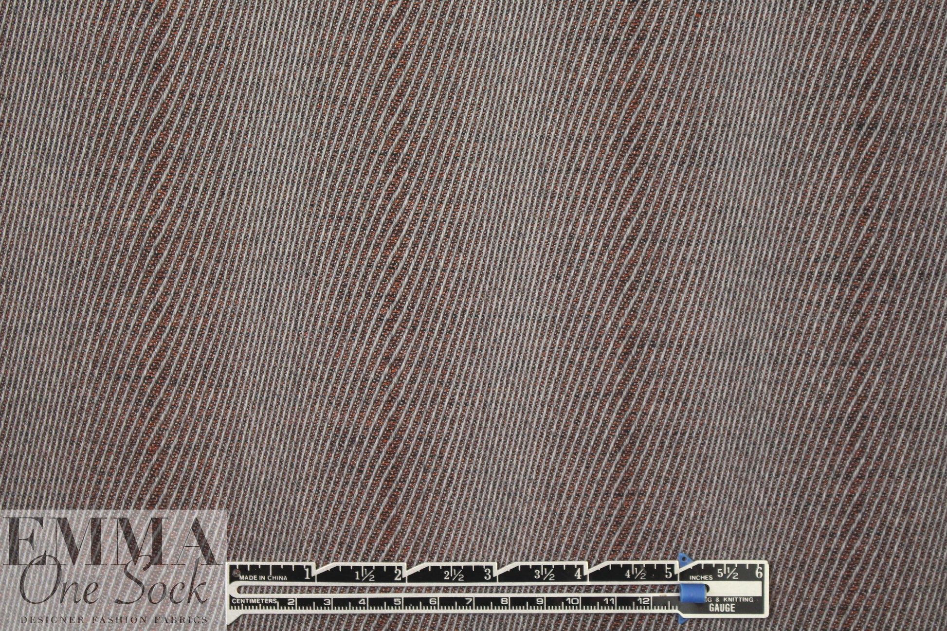 famous designer virgin wool wavy stripe - bronze/gray 2.75 yd