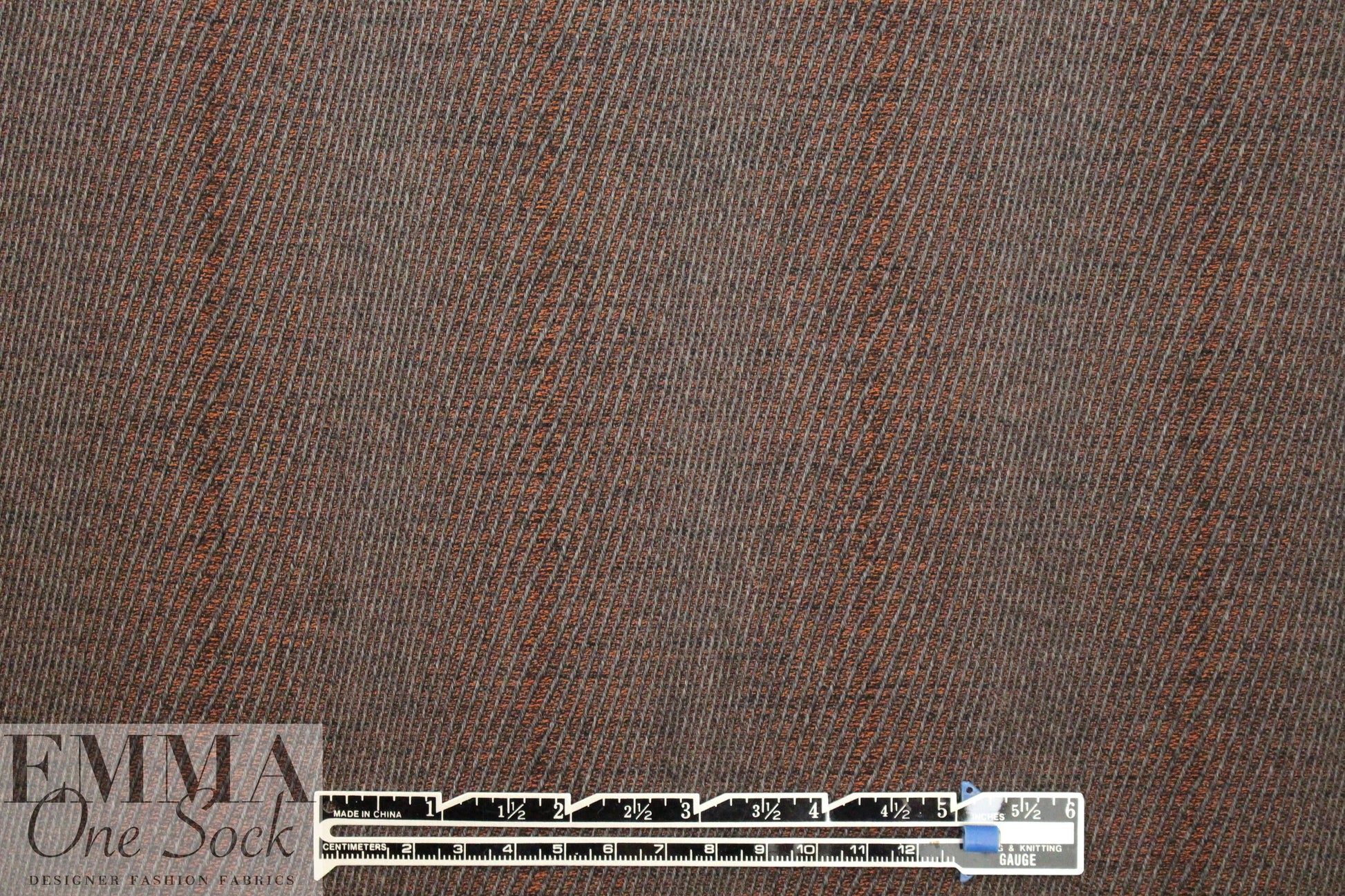 famous designer virgin wool wavy stripe - bronze/slate 1.9 yd