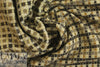 Italian earthtones box plaid fancy weave suiting