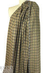 Italian earthtones box plaid fancy weave suiting