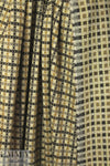 Italian earthtones box plaid fancy weave suiting