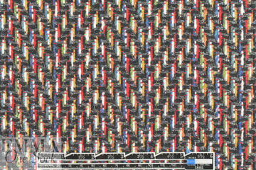 Italian fancy weave multicolor chevron wool blend 1.75 yd