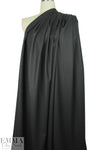 Italian lightweight black wool blend stretch woven