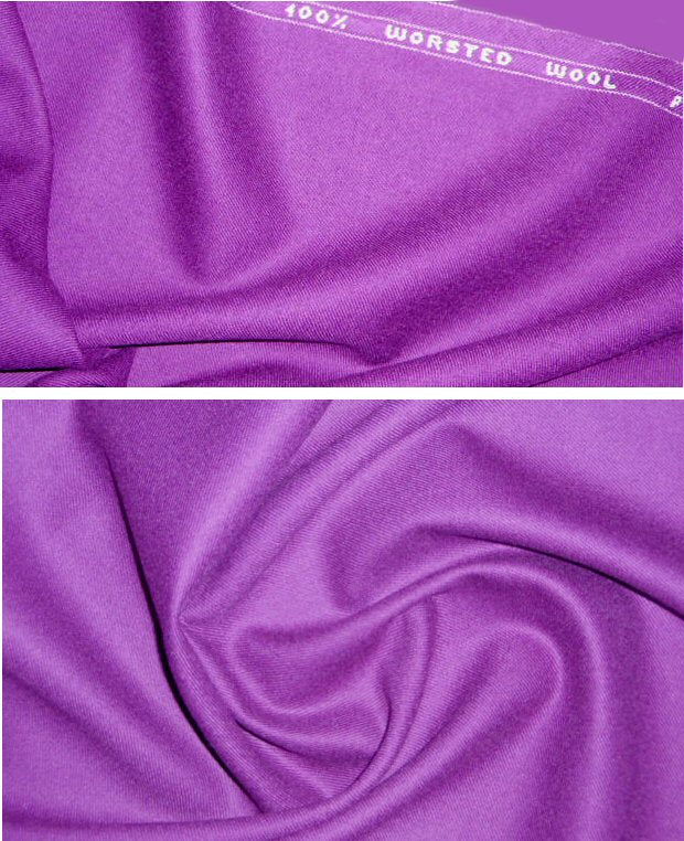 Italian 100% worsted wool gabardine - fuschia 1.875 yds