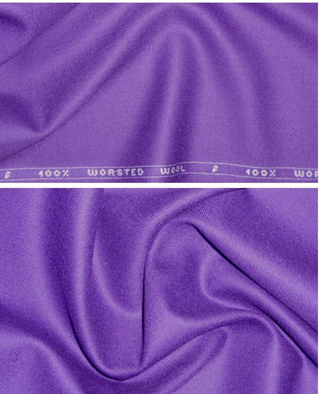 Italian 100% worsted wool gabardine - grape